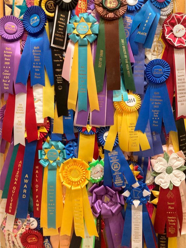 numerous quilt ribbons