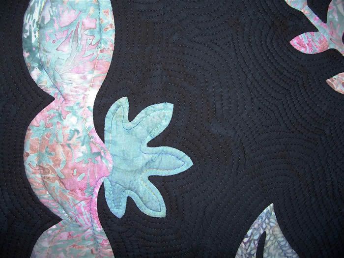 Passion at Midnight quilt detail