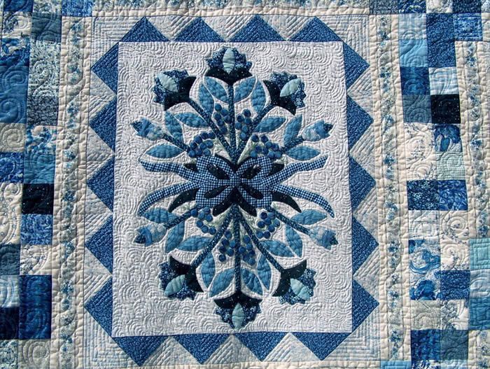 Bluer Than Blue quilt detail