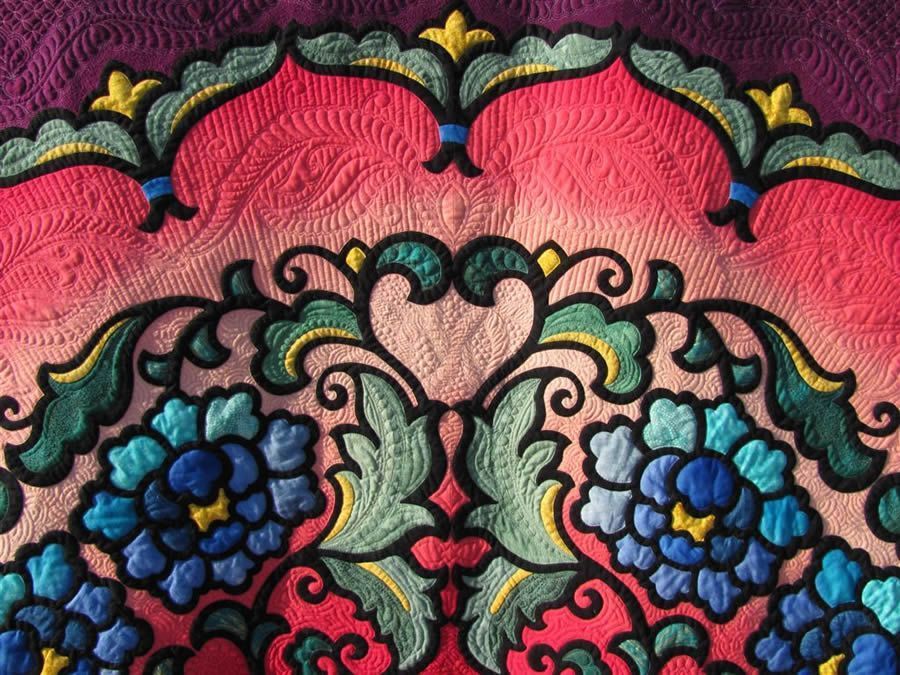 Everlasting Bouquet quilt detail