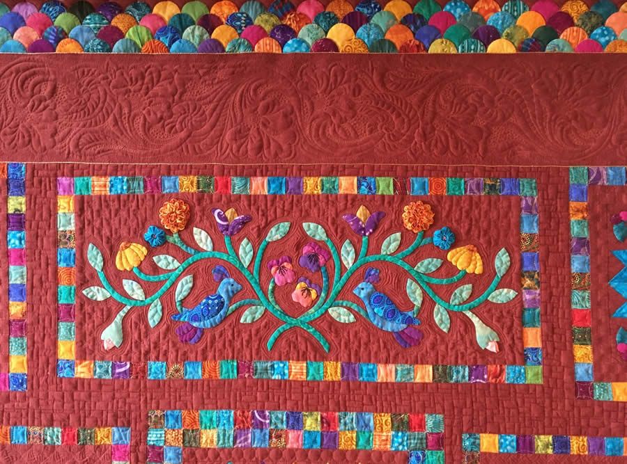 Oh Be Joyful! quilt detail