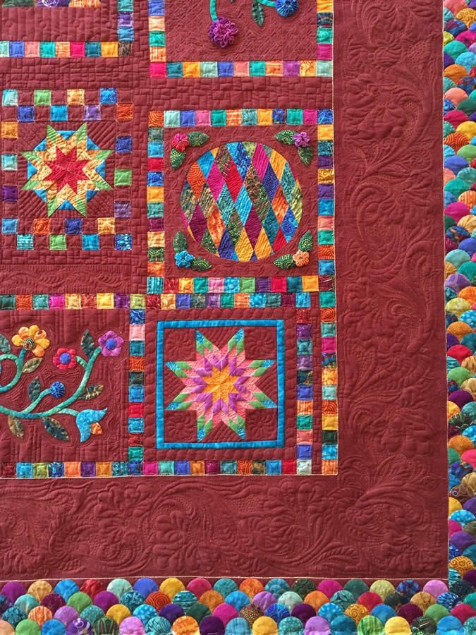 Oh Be Joyful! quilt detail