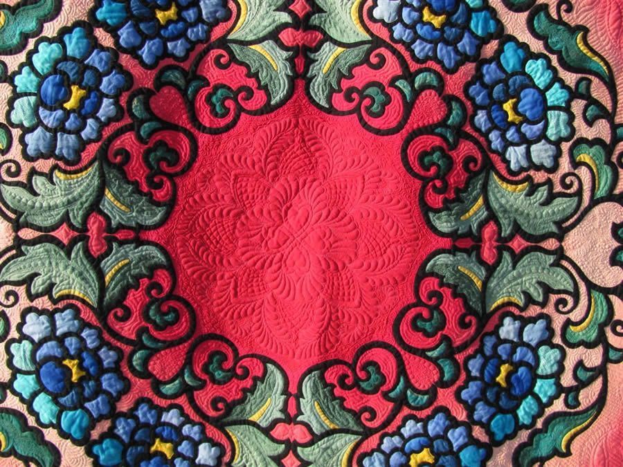 Everlasting Bouquet quilt detail